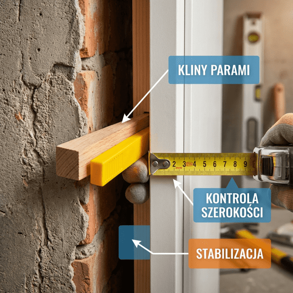 Klinowanie ościeżnicy – stabilizacja i geometria
