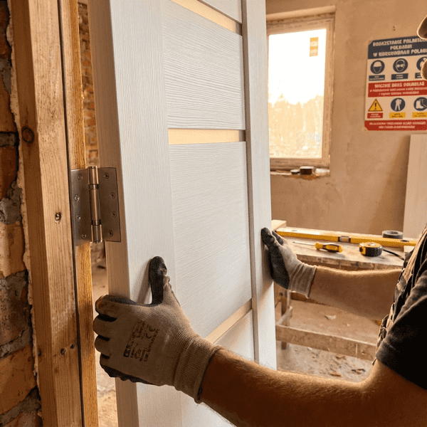 Zawieszenie skrzydła drzwiowego: moment prawdy na budowie